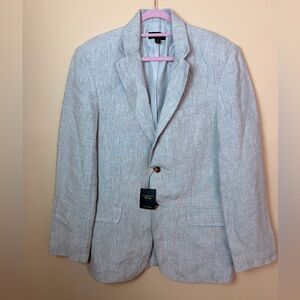 Club Room Men’s 100% Linen Blazer Light Gray Size Medium NWT Spring Resort